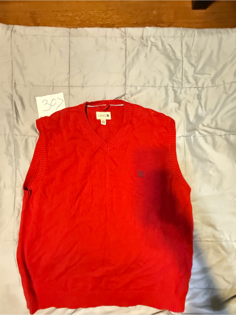 Chaps Men’s Bright Red V-Neck Sweater Vest